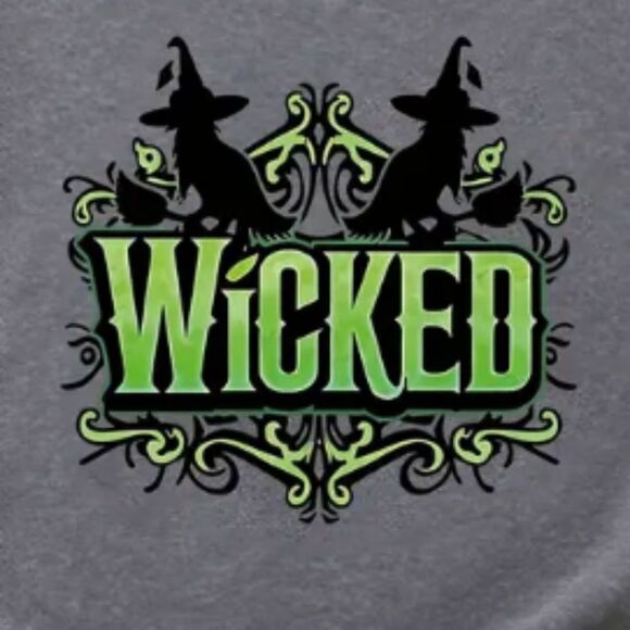 Wicked Gray Short Sleeve T Shirt Women's Glinda Witch Wizard of Oz Movie Trendy - Picture 2 of 6